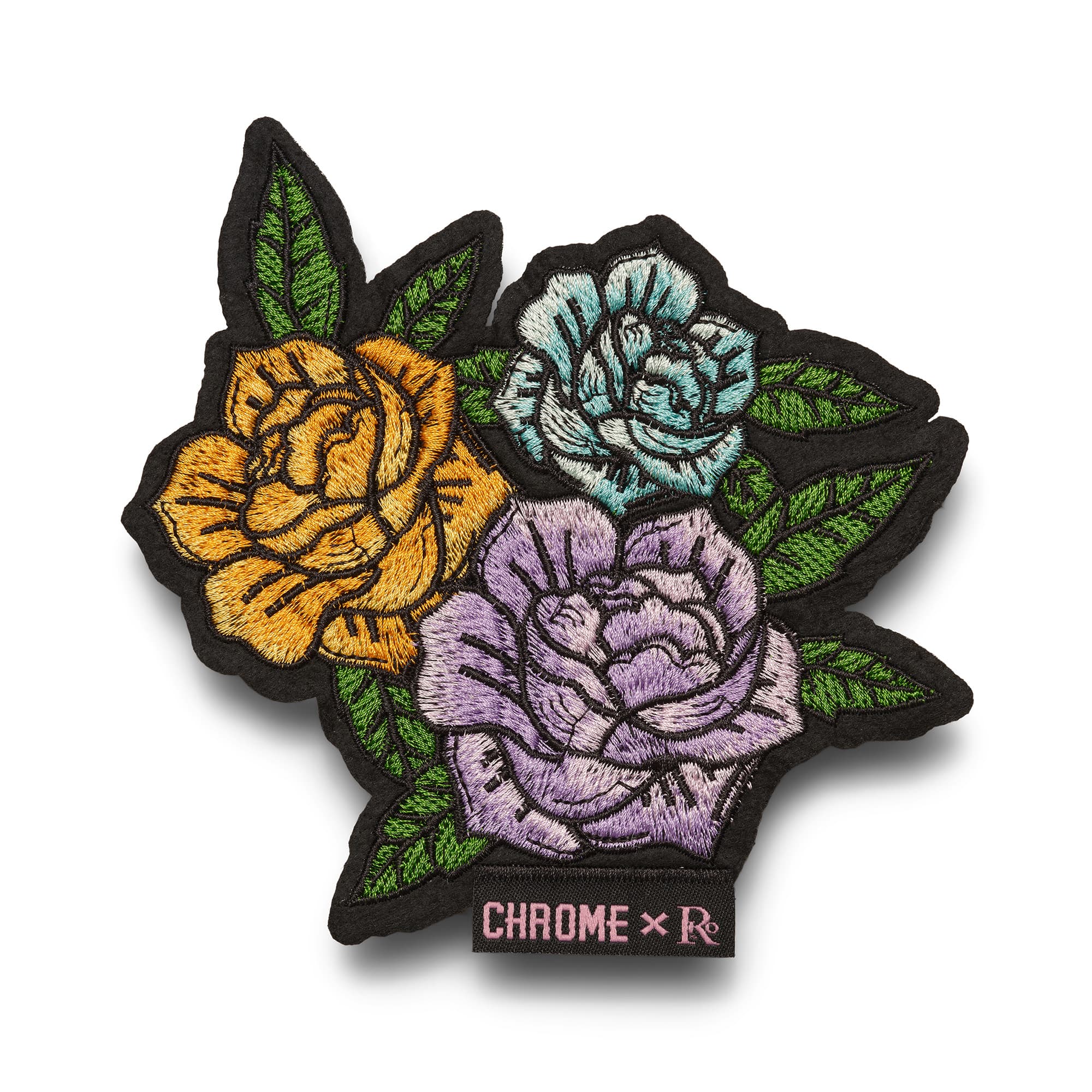Purple, Blue and Yellow roses of the Chrome x Rio Rainbow Rose Patch Pack