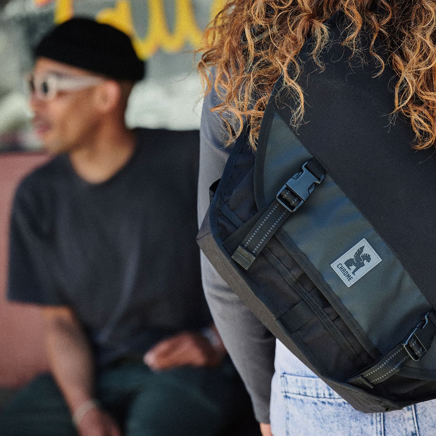 Chrome Citizen worn by a woman