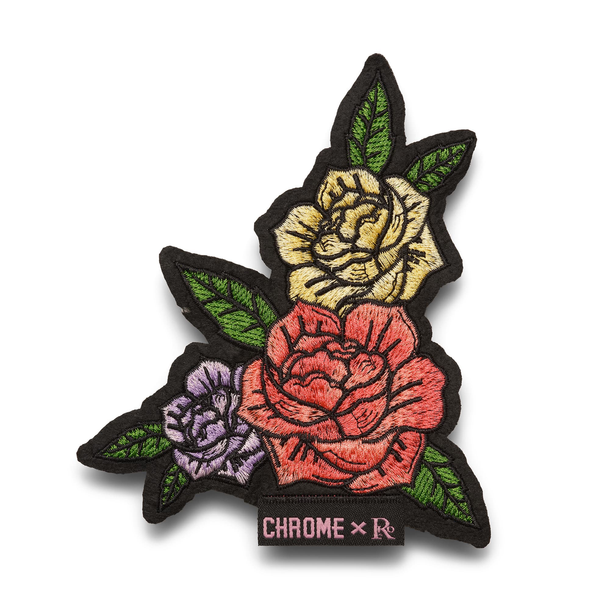Orange, Yellow, and Purple Chrome x Rio Rainbow Rose Patch Pack
