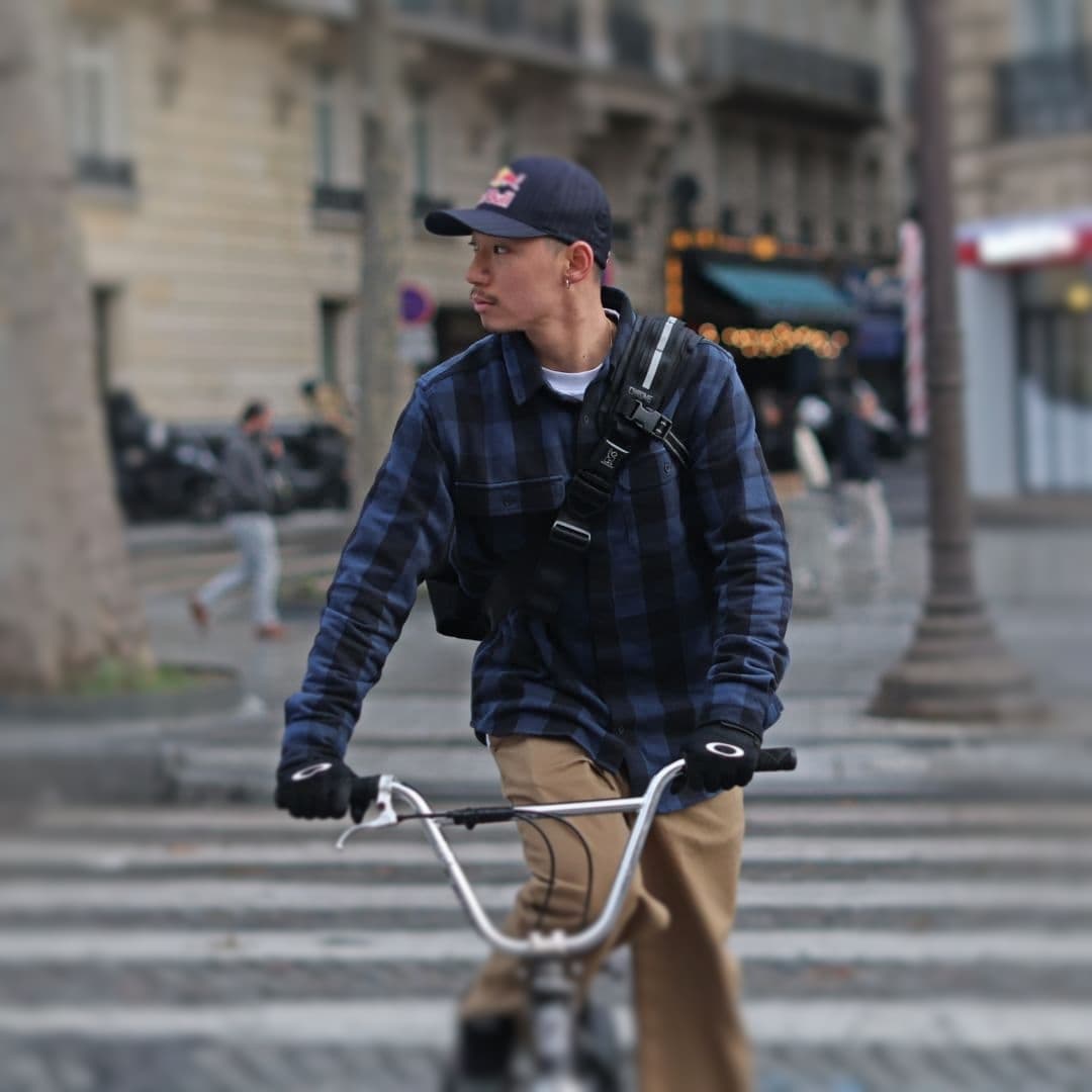 Rim Nakamura riding a bmx bike